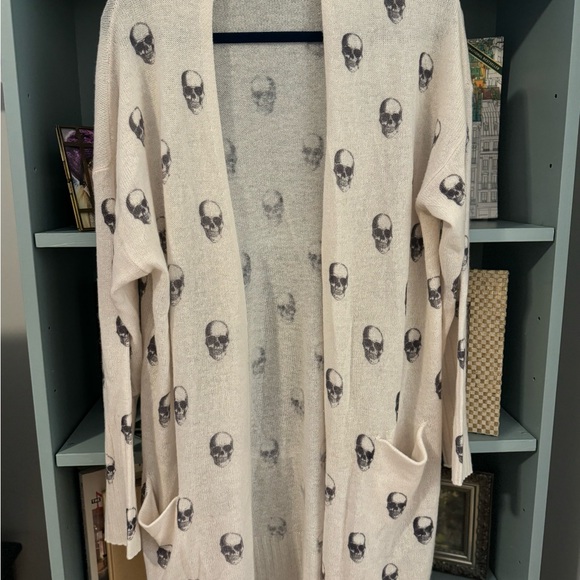 🎉HOST PICK!🎉 Skull Cashmere Hallie Skull Cardigan (size small) - Picture 3 of 4